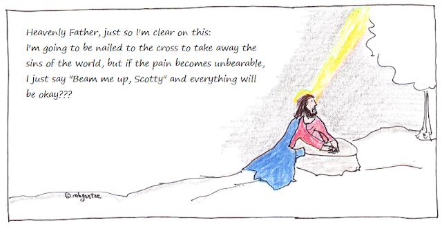 jesus confirms the plan (cartoon), by rob g