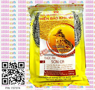 HBK SON CA-  Hien Bao Kahn Thuc An SonCa adalah voer tinggi protein produksi Hien Bao Khanh yang di formulasikan untuk semua jenis burung Lark seperti Mongolian lark, Tibetan lark, Calandra lark, Sanma, Sonca, Pailing dan juga Branjangan.
