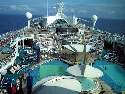 explorer of seas voyager passenger cruise ships royal caribbean carribean west indies luxury freedom class golf course swimming pool tourism tourists travel yacht sailboat casino