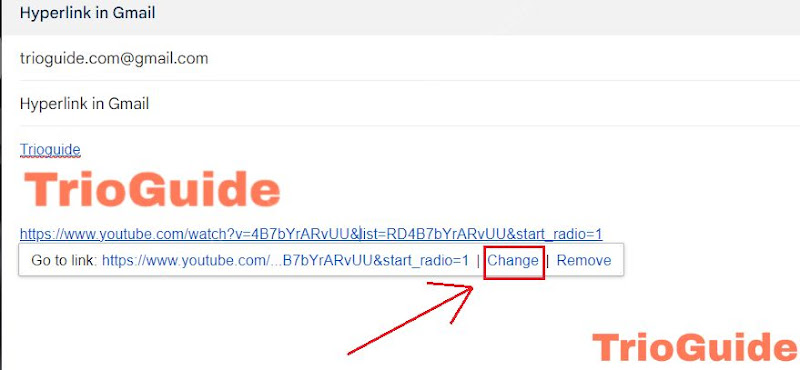 change option to put the targeted URL