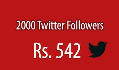 2000 Twitter Followers for Rs.542