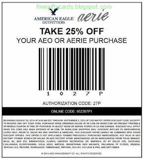 Free Printable American Eagle Outfitters Coupons