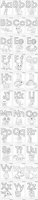 alphabet coloring pages