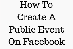 How to create a Facebook public event 