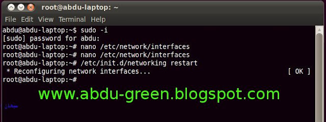 Cara Ganti IP Address di Terminal Linux Ubuntu