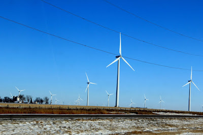 southwestern Minnesota wind farms in corn fields