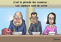 Le Pen, Sarkozy e Royal : ognuno copia il proprio programma da quello di qualcun' altro. (senza preoccuparsi di vedere qual'è la sorgente)