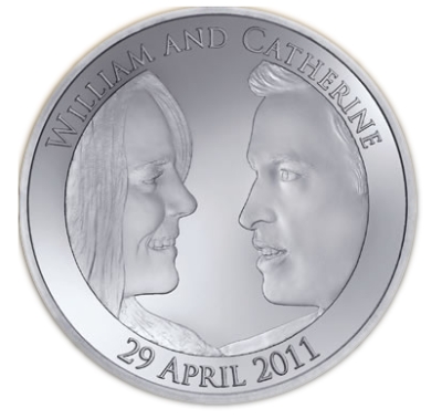 prince william and kate middleton coin. wedding of Prince William