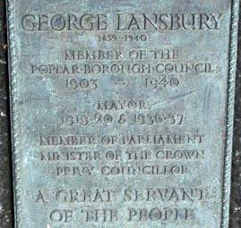 George Lansbury Memorial plaque, 39 Bow Road