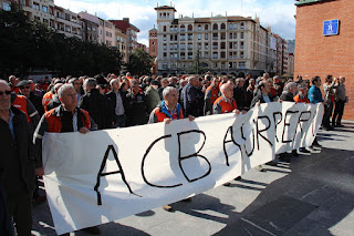 Barakaldo muestra su apoyo a los trabajadores de la Acería Compacta de Bizkaia