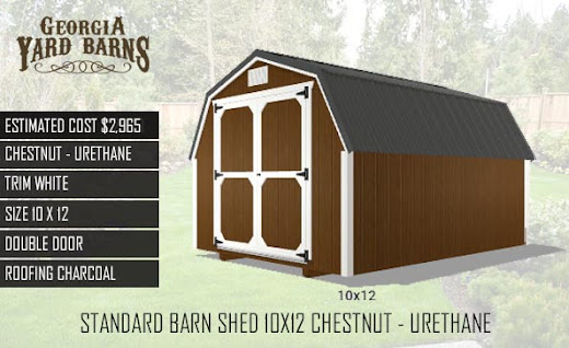 Standard Barn Shed 10 x 12 Chestnut - Urethane