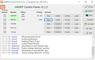 Start Apache and MySql