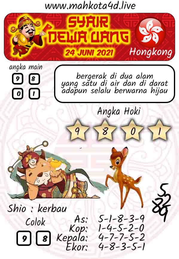 Syair Prediksi Togel Hongkong - Kamis, 24  - Juni - 2021