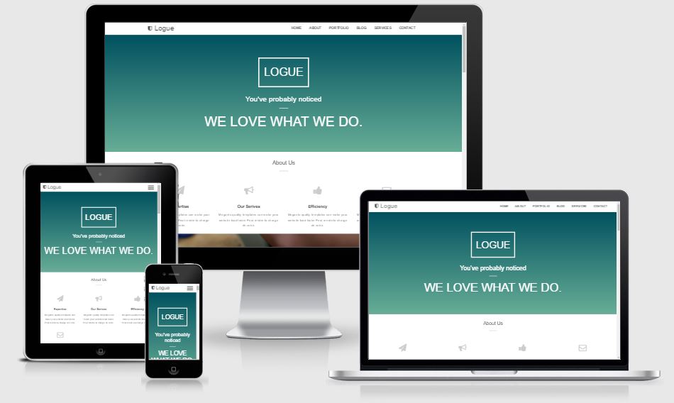 Logue One Page Blogger Template - Mẫu Landing làm trang giới thiệu đẹp