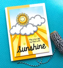 Sunny Studio Stamps: Sun Ray Dies and Sunny Sentiments Sunshine Card Duo by Lynn Put