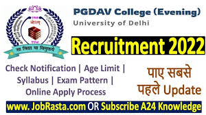PGDAV college Recruitment 2022