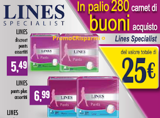 Logo Prova & Vinci 280 buoni spesa Lines Specialist da 25 euro