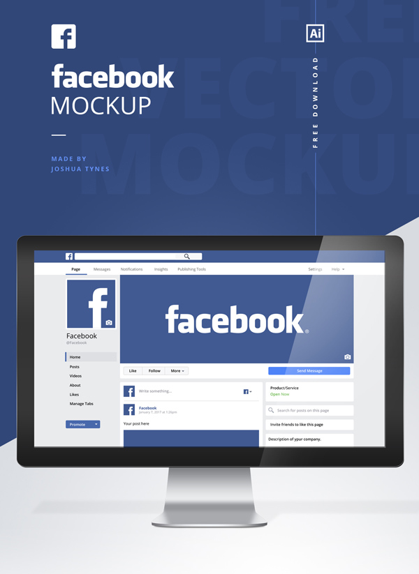 Download Free Facebook Mockup PSD Template | Freebies PSD