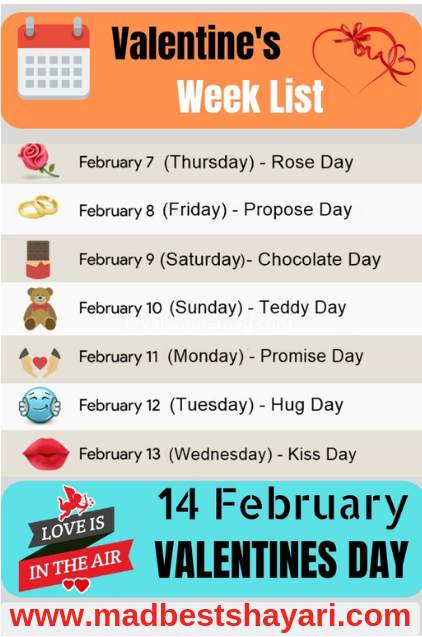 Valentine Day All Day List 2019