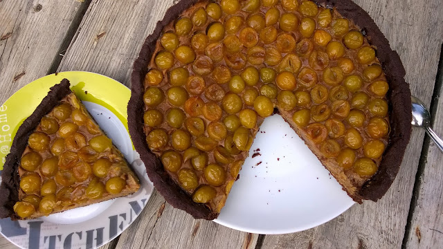 Tarte mirabelles, choco-spéculos