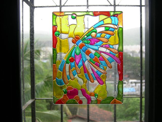 by easily uncolored glass glass on and effect painting  inexpensively glass painting effect
