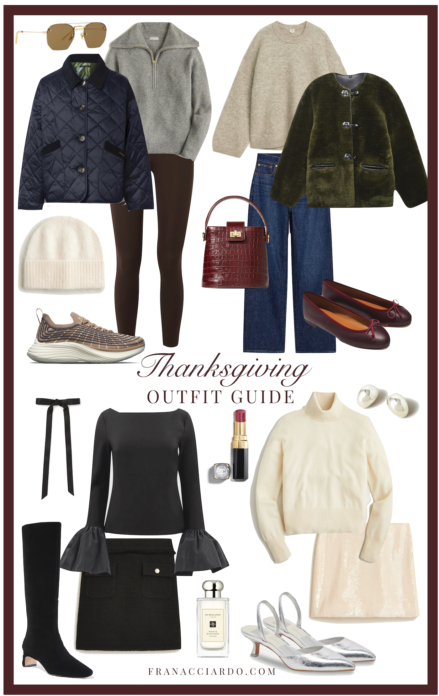 Thanksgiving Outfit Ideas Fran Acciardo Preppy Holiday Looks Neutral Chic Outfit Guide