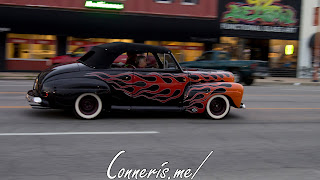 Draggin Douglas Flames on Black Hot Rod