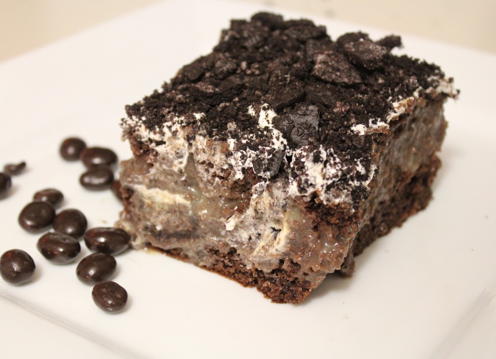 365 Days of Pinterest Day 11 ~ Oreo Cappuccino Poke Pudding Cake.