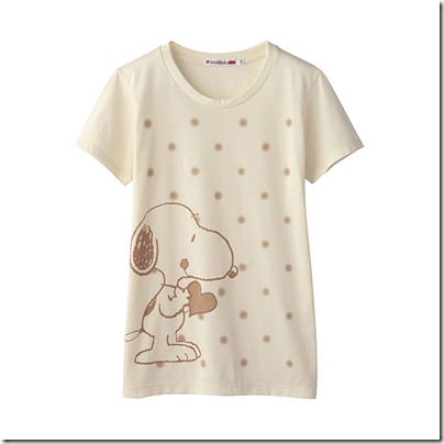 Snoopy - heart - white