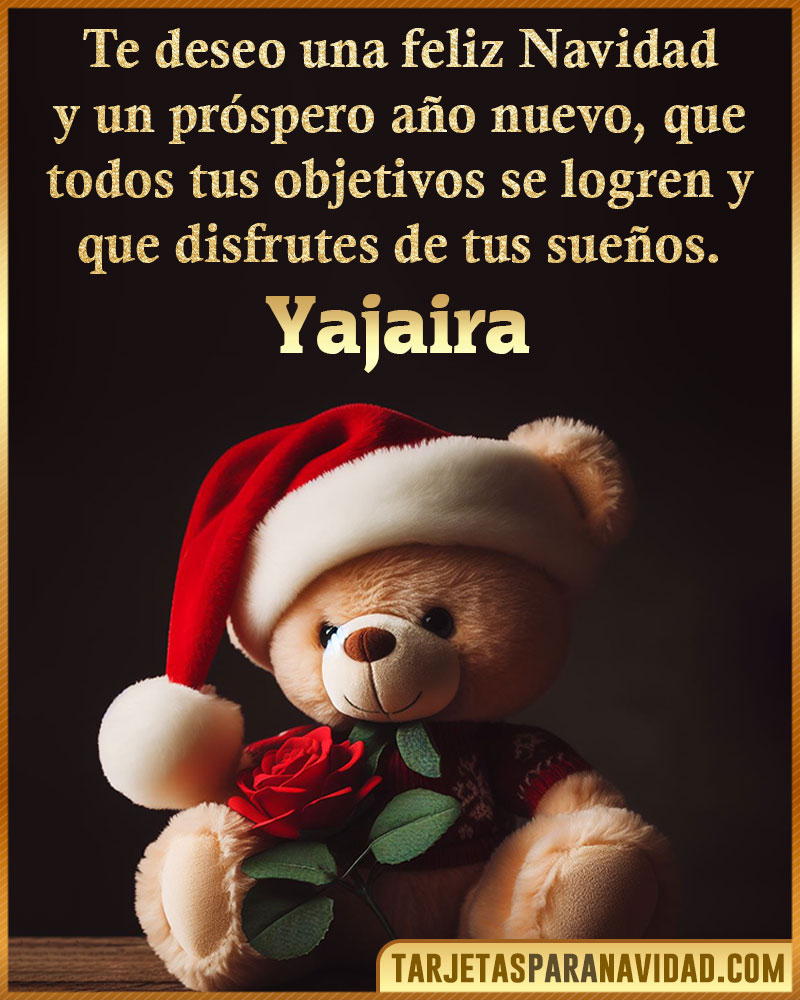 Felicitaciones de Navidad para Yajaira