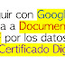 Seguir con Google la pista a Documentos PDF por los datos de su Certificado Digital