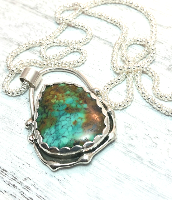 turquoise necklace gemstone pendant