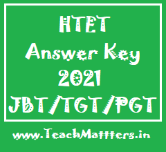 image: HTET Answer Key 2021 @ TeachMatters