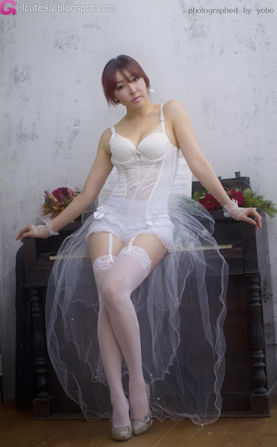 5 Park Se Ah - White Lingerie-very cute asian girl-girlcute4u.blogspot.com