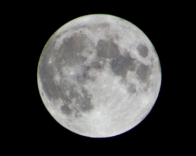 Post eclipse moon at 11:38 pm PDT with 300 mm, 1/1000 second DSLR (Source: Palmia Observatory)