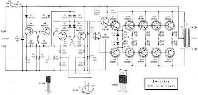 500W Inverter 12 Volt to 220 Volt Circuit Diagram