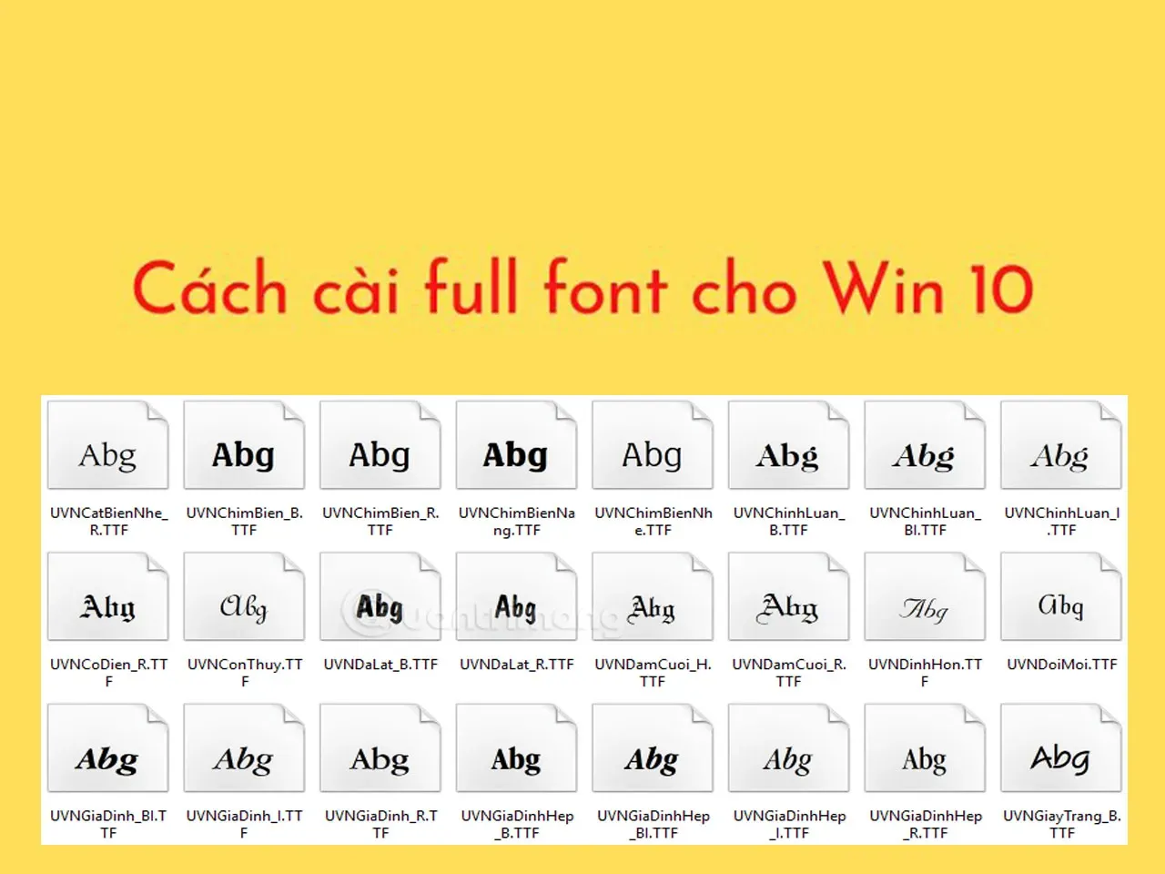 Trọn bộ Full Font Windows 10 và hướng dẫn cách cài đặt 