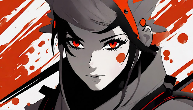 Beautiful Samurai Anime Girl With Katana HD Wallpaper