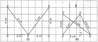 Solutions Class 7 गणित Chapter-7 (त्रिभुजों की सर्वांगसमता)