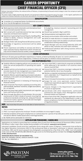 Pakistan International Airline Jobs 2019 | www.piac.com.pk | Download application form