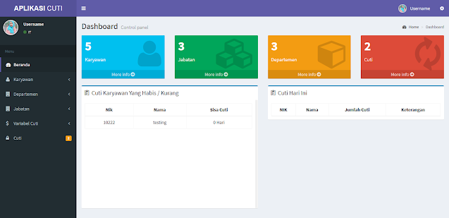 Aplikasi Cuti Karyawan Berbasis Web
