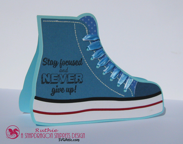 Sneaker shaped Lacing a7 Card - SnapDragon Snippets - Ruthie Lopez 3