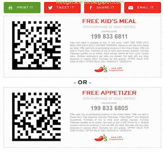 Free Printable Chili's Coupons