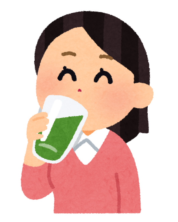 青汁を飲む女性のイラスト かわいいフリー素材集 いらすとや