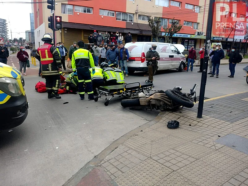 Osorno: accidente de tránsito en el centro de la ciudad
