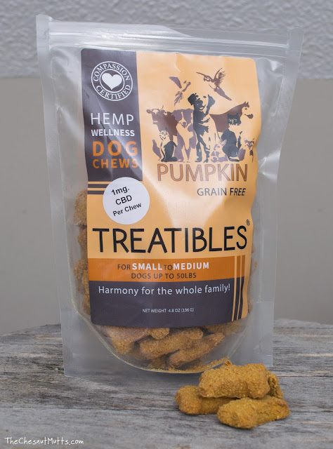 a bag of treatibles hemp CBD dog treats for small and medium dogs