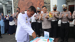 HUT TNI ke-77, Polres Tegal Kota Berikan Kejutan ke Markas TNI