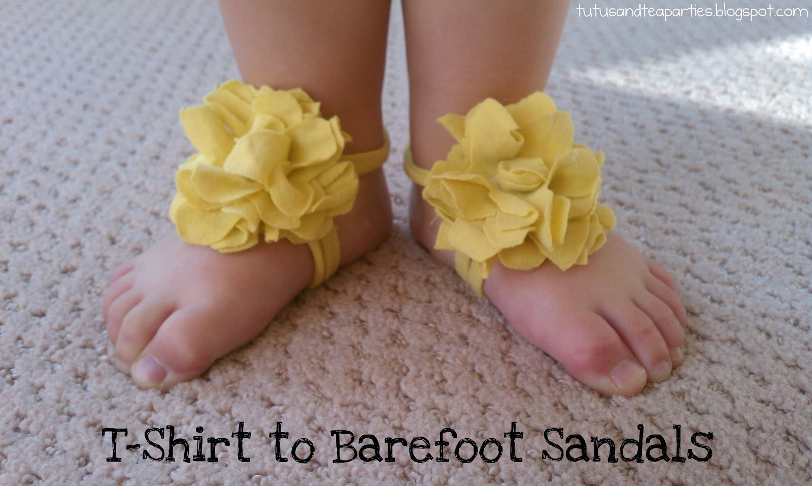 Tutus and Tea Parties: DIY T-shirt Upcycle to Barefoot Sandals