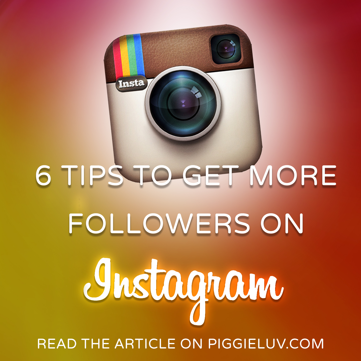 PiggieLuv 6 tips to get  more followers on Instagram 