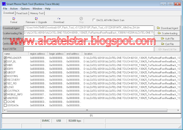 sp flash tool download alcatel star idol